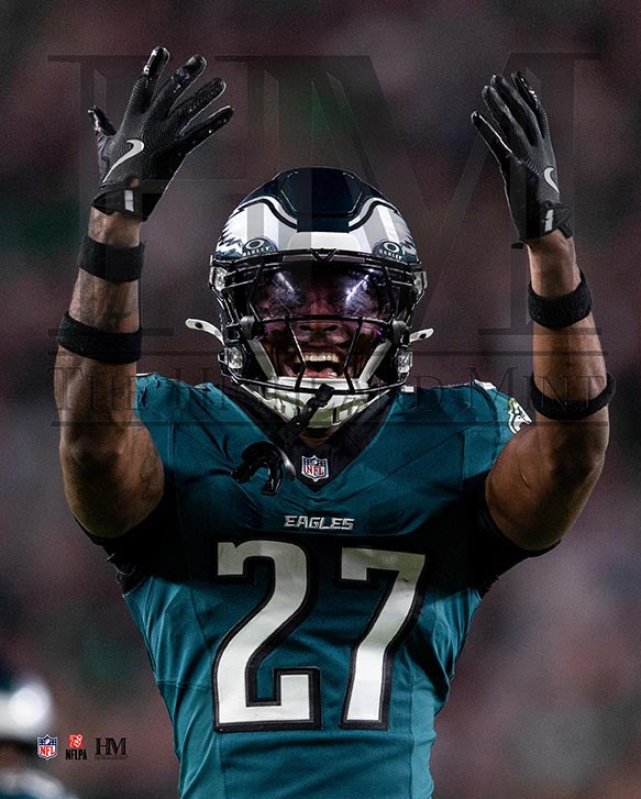 Quinyon Mitchell Flexing Action Philadelphia Eagles 8" x 10" Football Photo