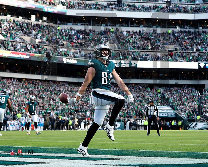 Grant Calcaterra Philadelphia Eagles 1st NFL Touchdown Photo