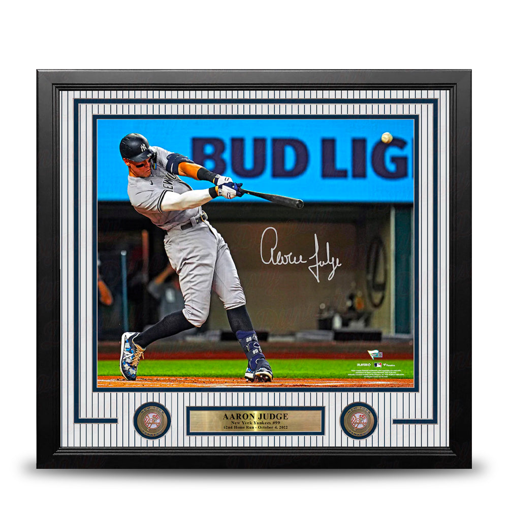 Aaron Judge 62nd Home Run New York Yankees Autographed 16" x 20" Framed Baseball Photo