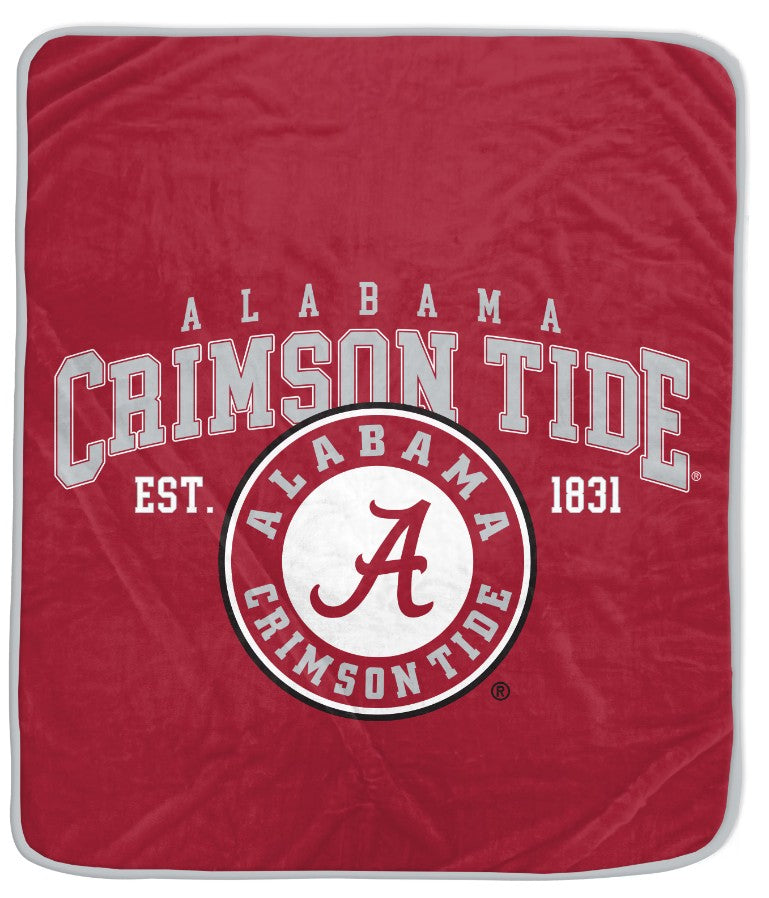 Alabama Crimson Tide 50" x 60" Vintage Arch Block Blanket - Dynasty Sports & Framing 