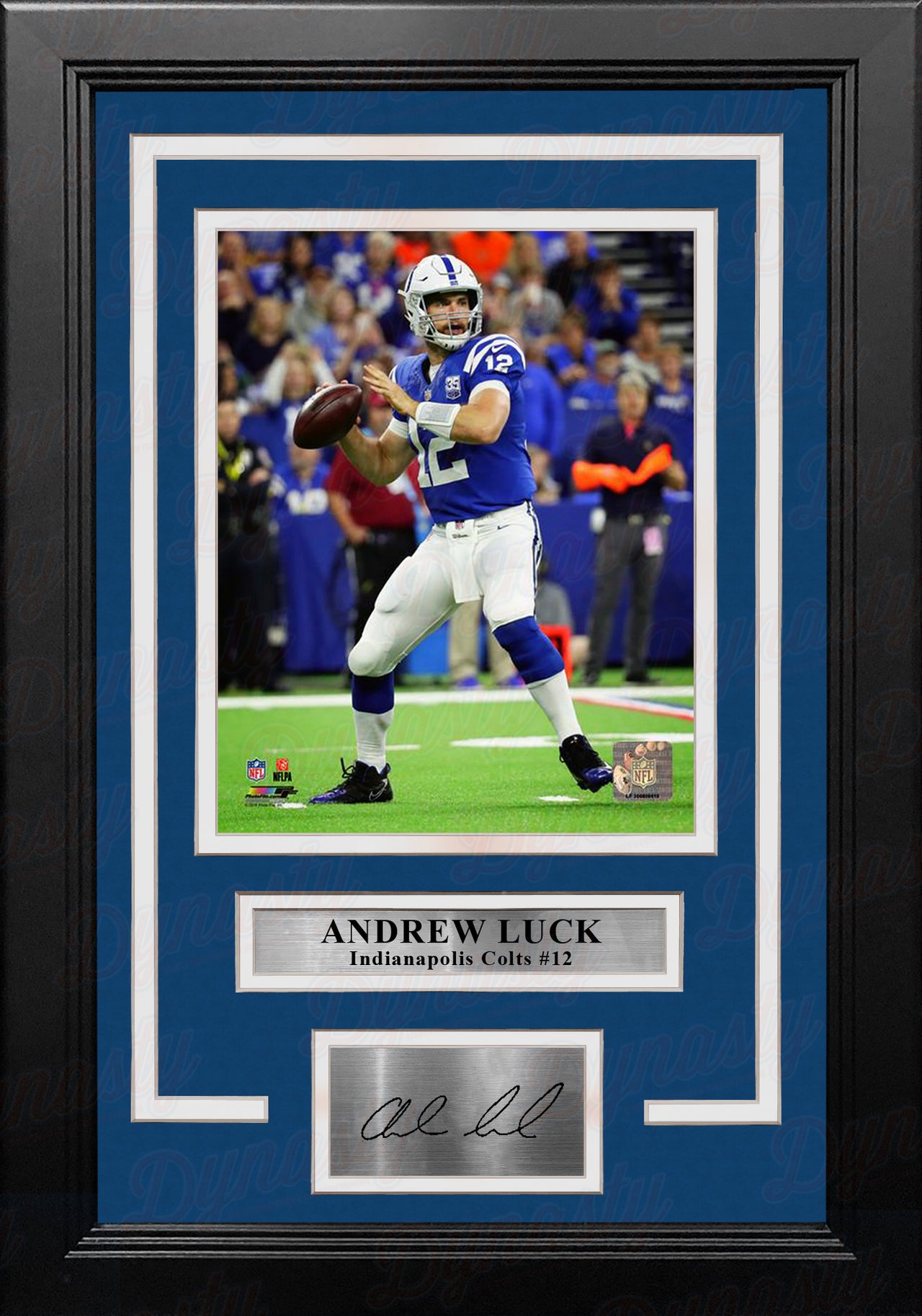 Andrew Luck in Action Indianapolis Colts 8" x 10" Framed Football Photo with Engraved Autograph