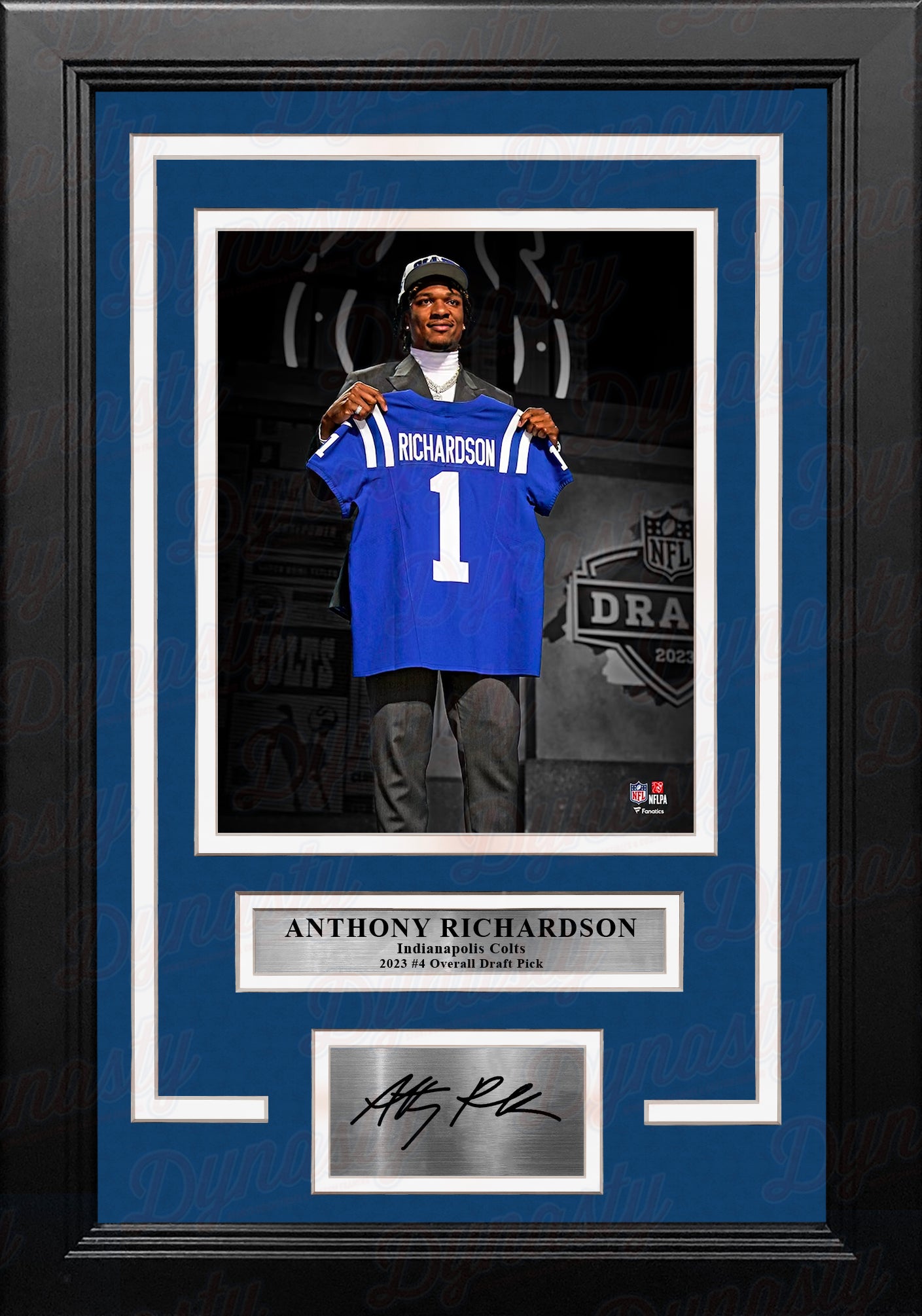 Anthony Richardson Indianapolis Colts 8" x 10" Framed Draft Football Photo with Engraved Autograph - Dynasty Sports & Framing 