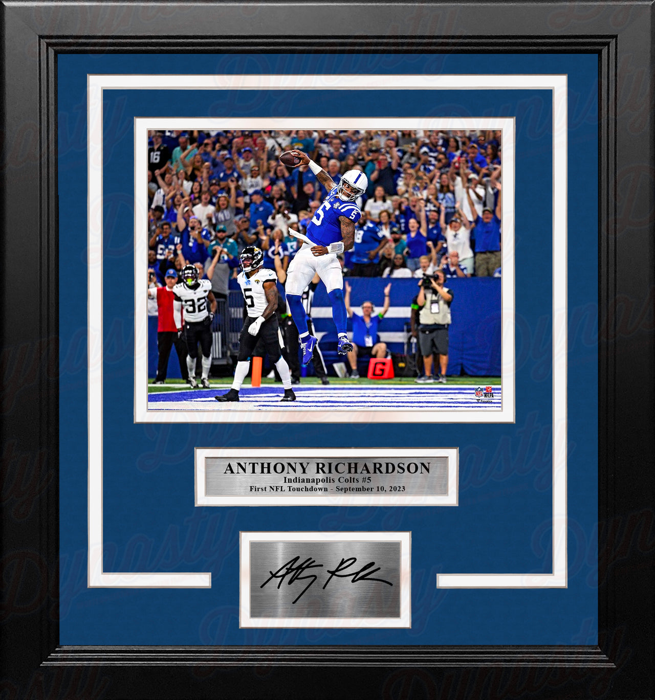 Anthony Richardson First NFL Touchdown Indianapolis Colts 8x10 Framed Photo with Engraved Autograph