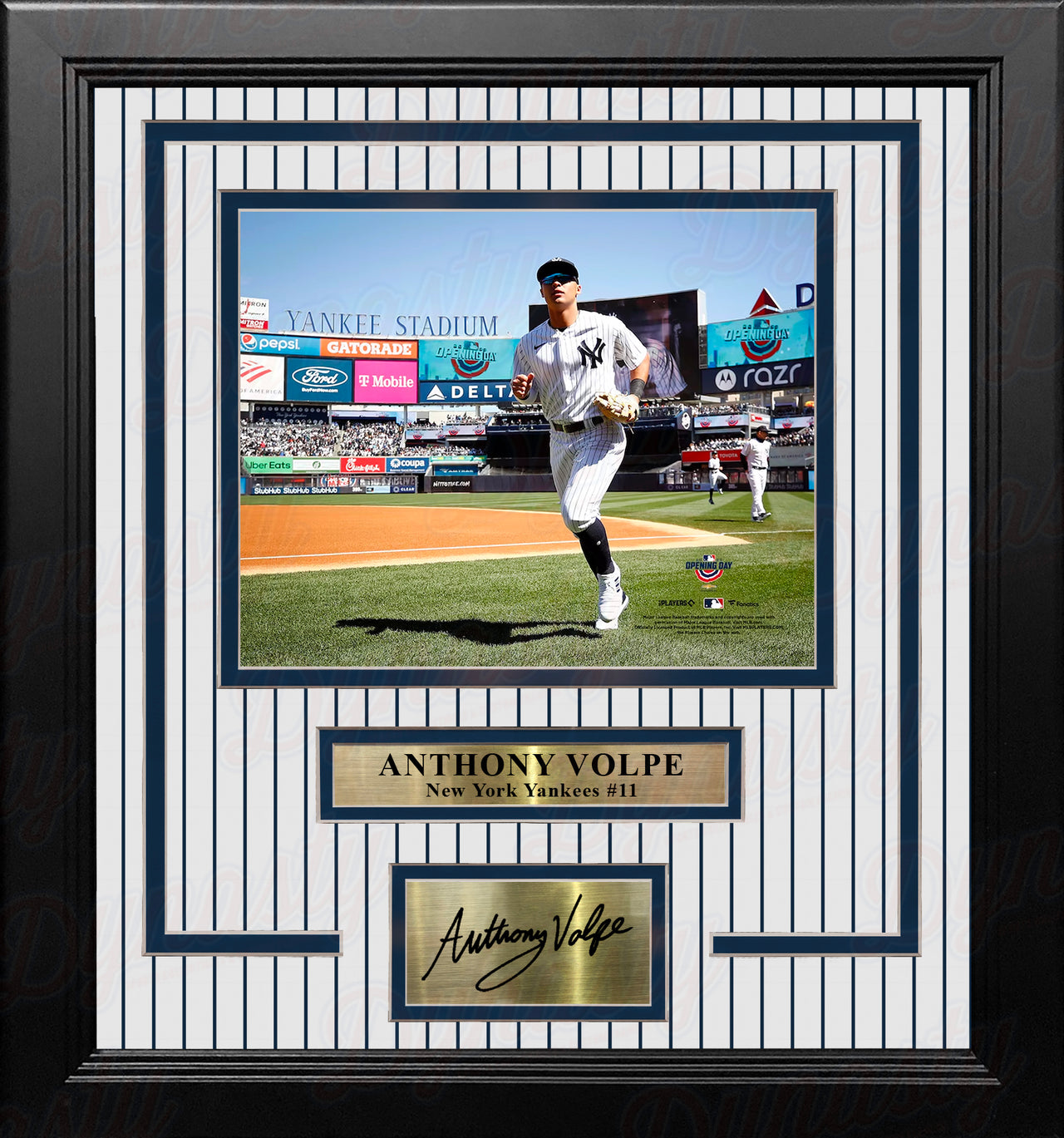 Anthony Volpe Walks Onto the Field New York Yankees 8" x 10" Framed Photo with Engraved Autograph - Dynasty Sports & Framing 