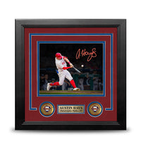 Austin Hays Blackout Swing Autographed Philadelphia Phillies 8" x 10" Framed Baseball Photo