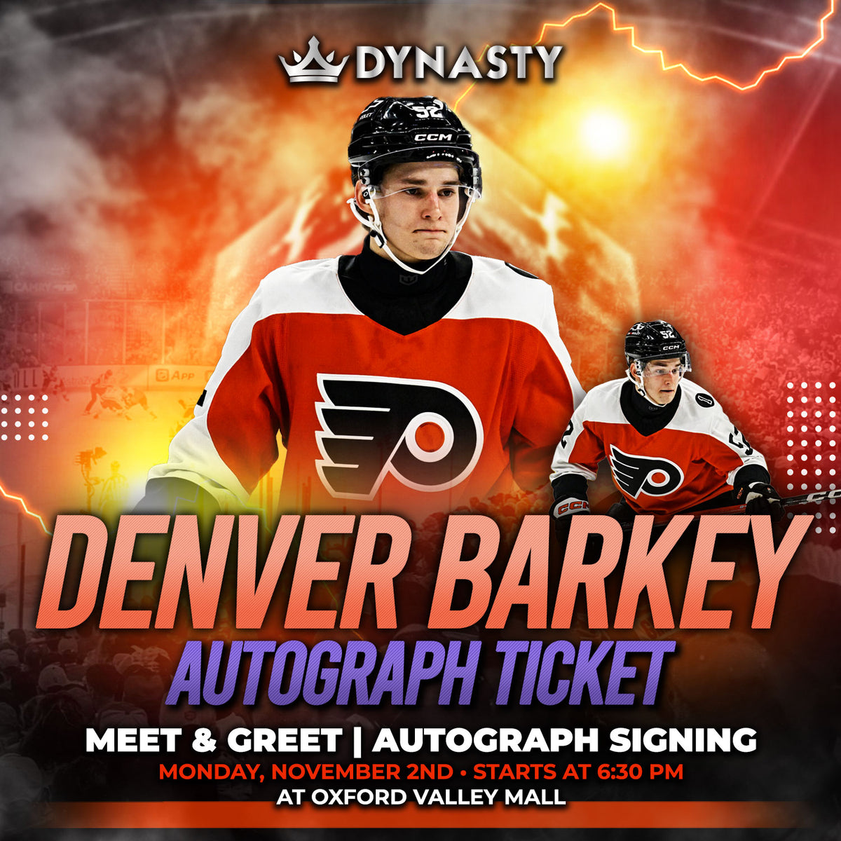 Denver Barkey Philadelphia Flyers Experience Tickets
