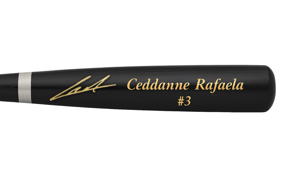 Ceddanne Rafaela Boston Red Sox Autographed Black Rawlings Baseball Bat