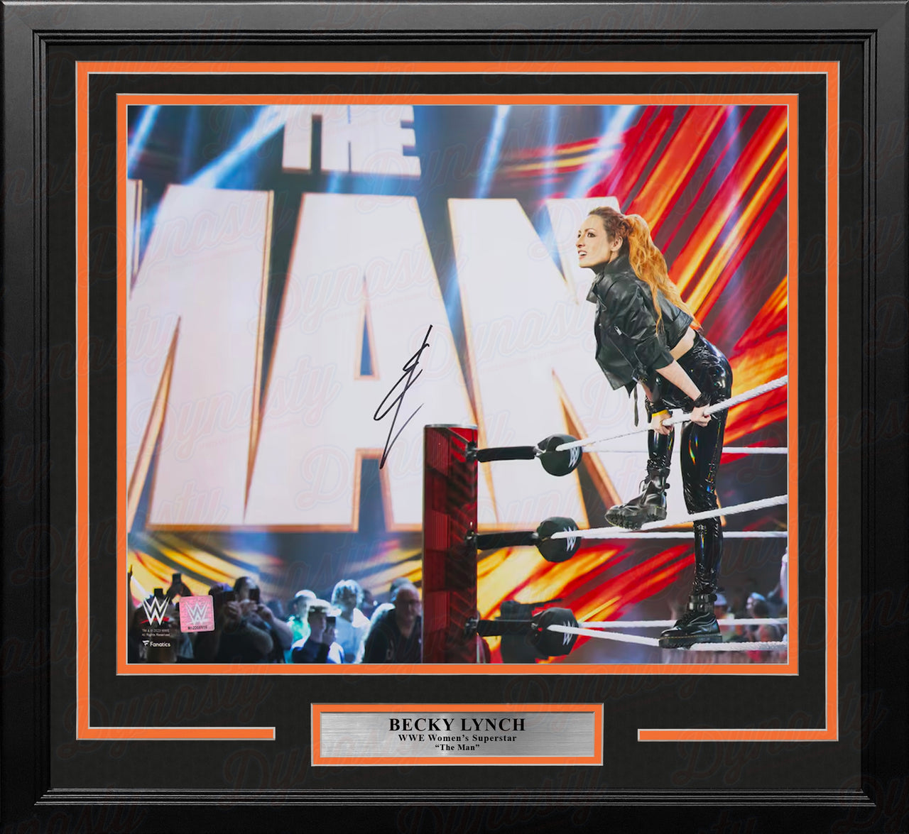 Becky Lynch The Man Entrance Autographed 16" x 20" Framed WWE Wrestling Photo