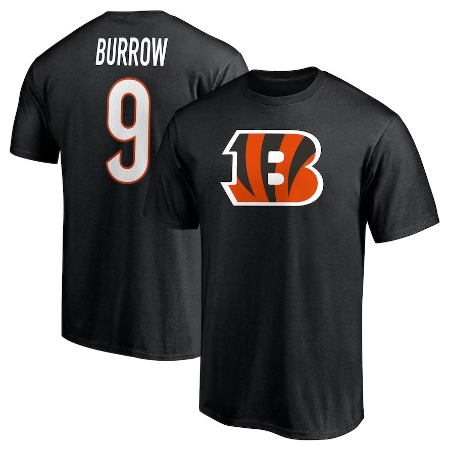 Joe Burrow Cincinnati Bengals Player Icon Black T-Shirt