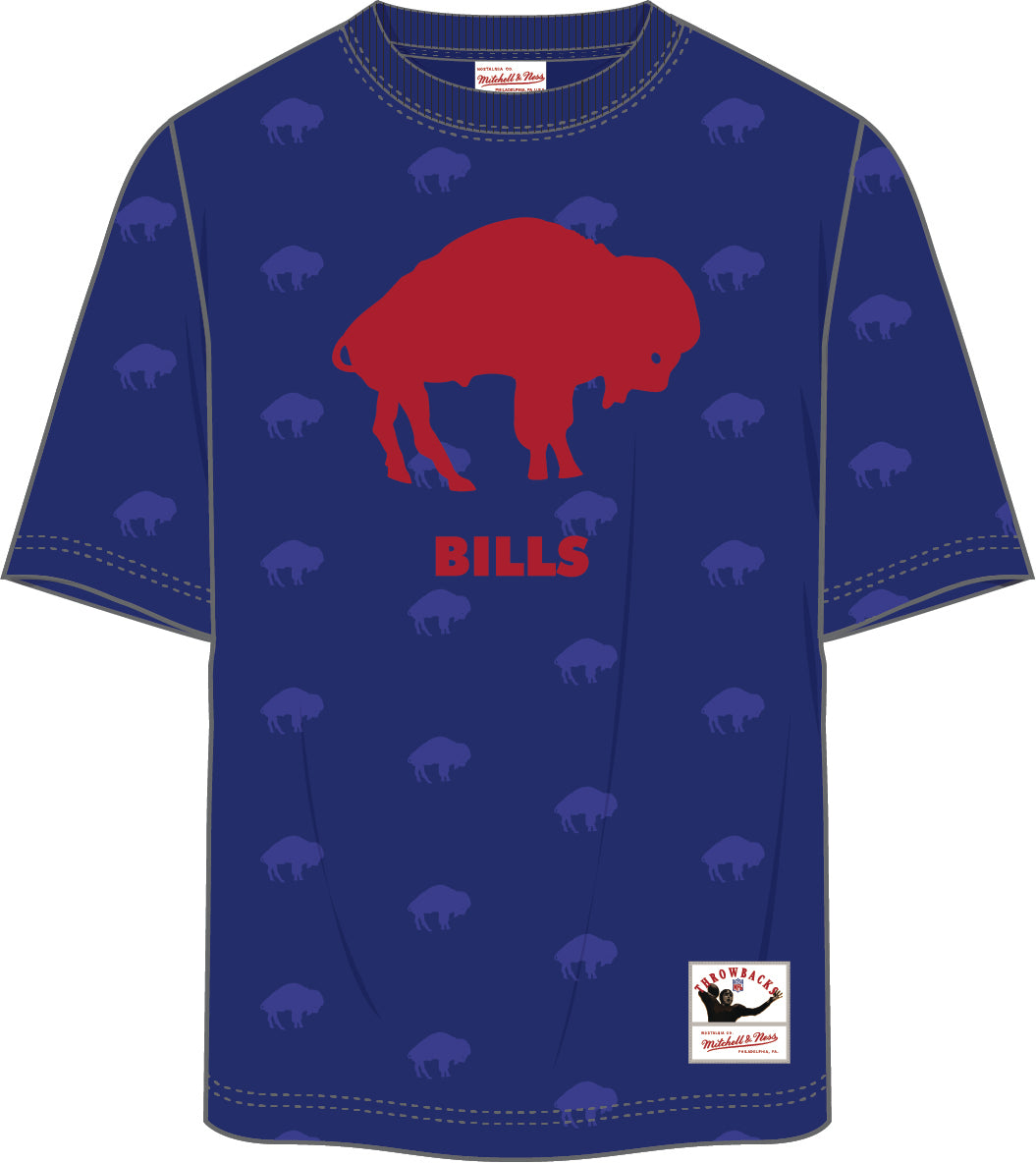 Buffalo Bills Mitchell & Ness All Over Print T-Shirt