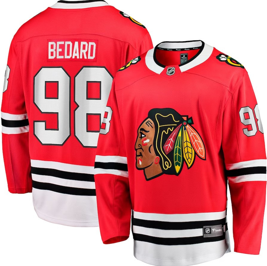 Connor Bedard Chicago Blackhawks Home Breakaway Player Jersey - Red