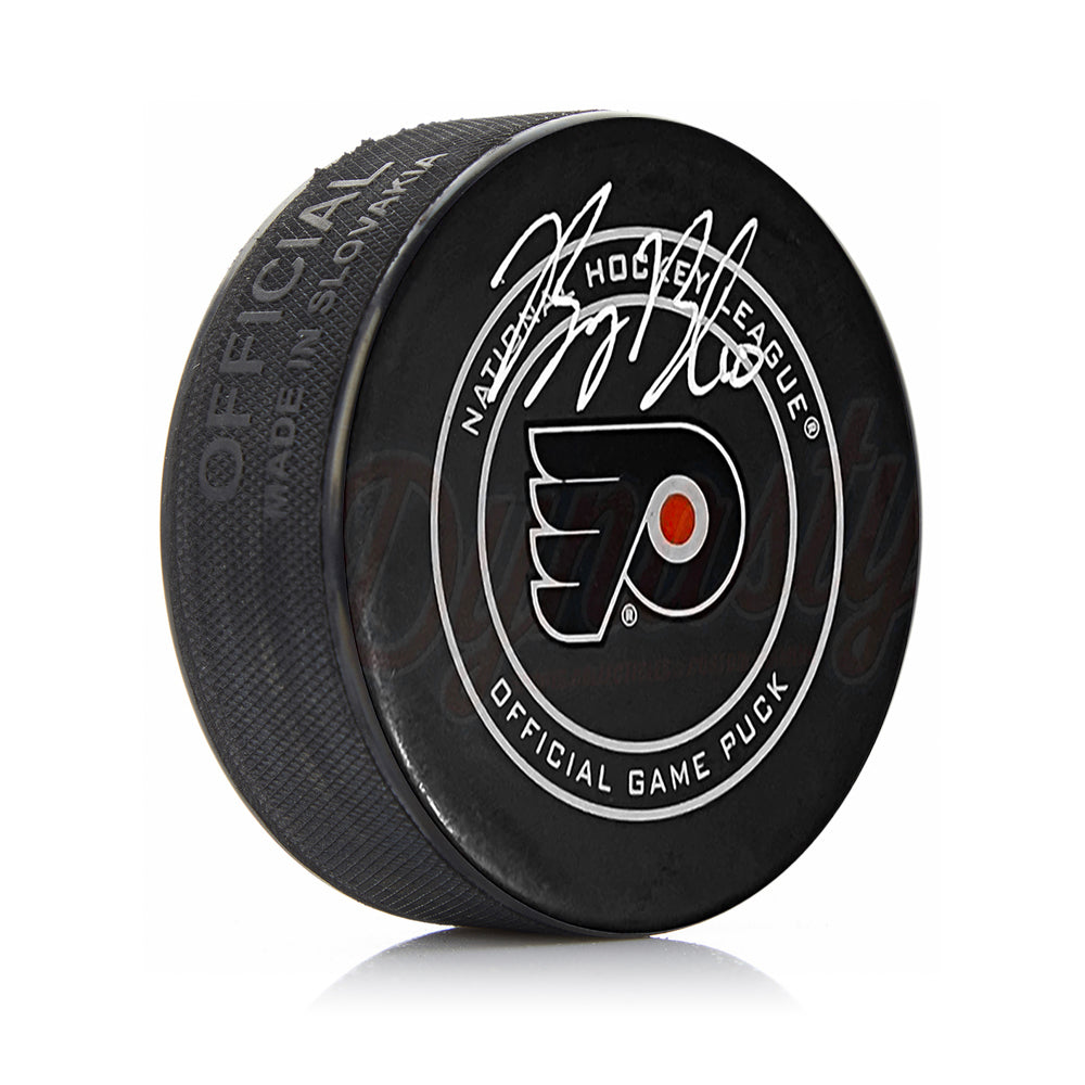 Bobby Brink Autographed Philadelphia Flyers Hockey Game Model Puck