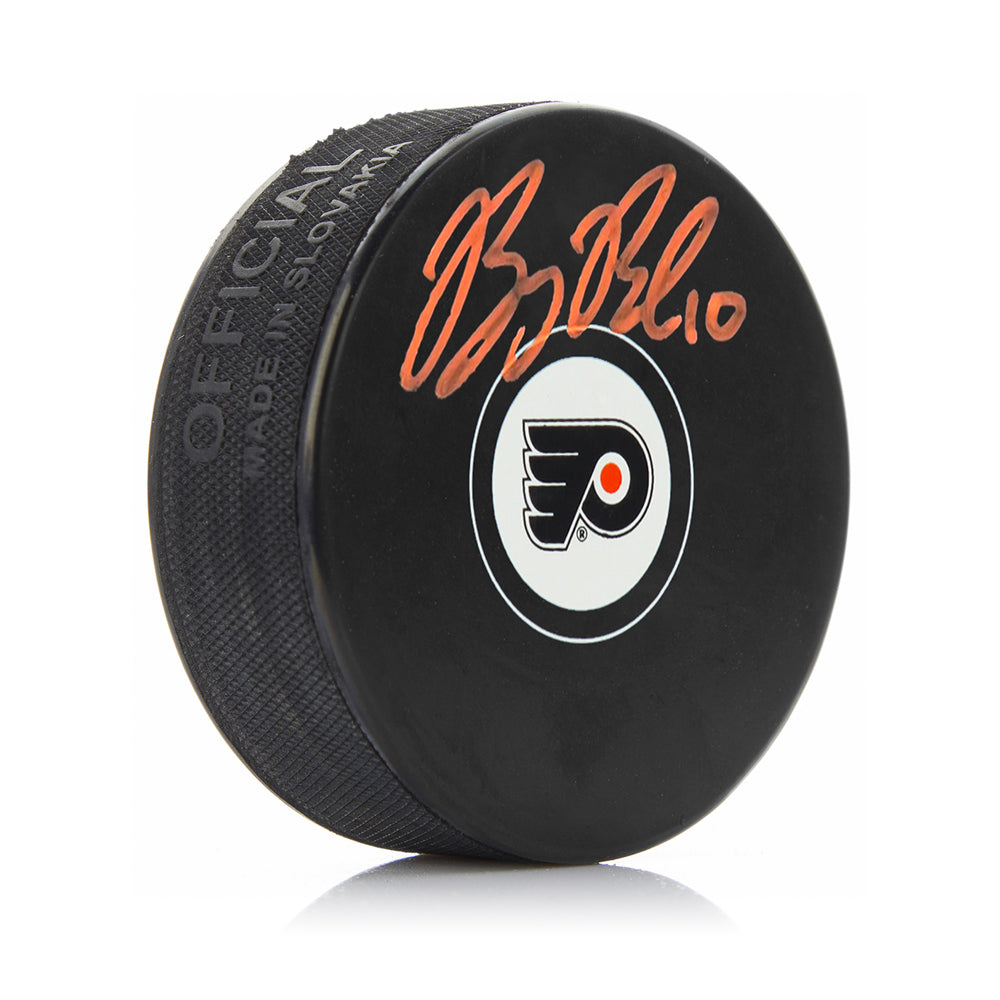 Bobby Brink Autographed Philadelphia Flyers Hockey Logo Puck with Orange Signature