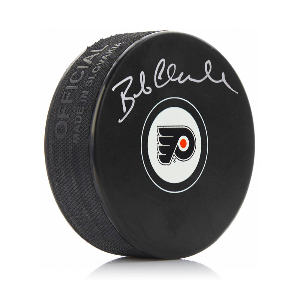 Bob Clarke Autographed Philadelphia Flyers Hockey Logo Puck