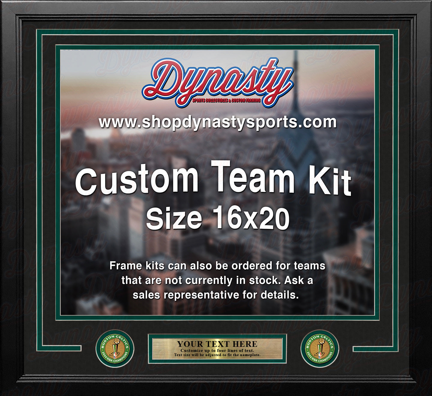Boston Celtics 2024 NBA Champions Custom NBA Basketball 16x20 Picture Frame Kit (Multiple Colors)