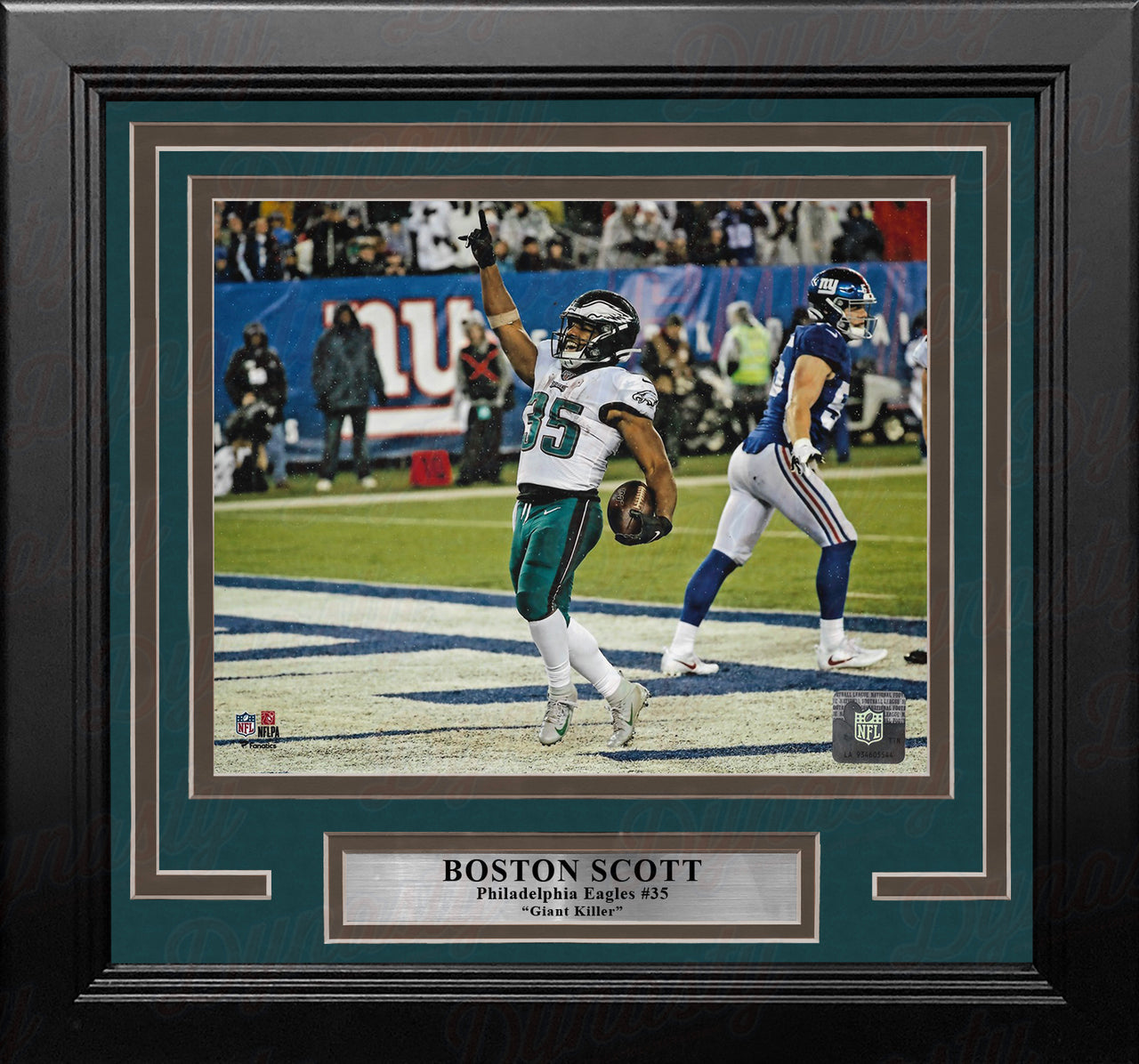 Boston Scott Touchdown Celebration v. Giants Philadelphia Eagles 8" x 10" Framed Football Photo