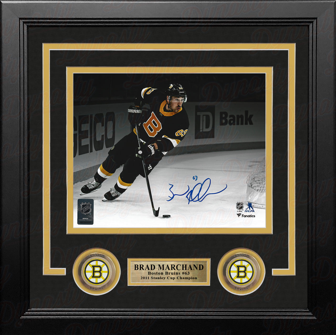 Brad Marchand Alternate Jersey Boston Bruins Autographed 8" x 10" Framed Hockey Blackout Photo