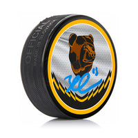 Brad Marchand Boston Bruins Autographed 2022 Reverse Retro Hockey Puck - Dynasty Sports & Framing 