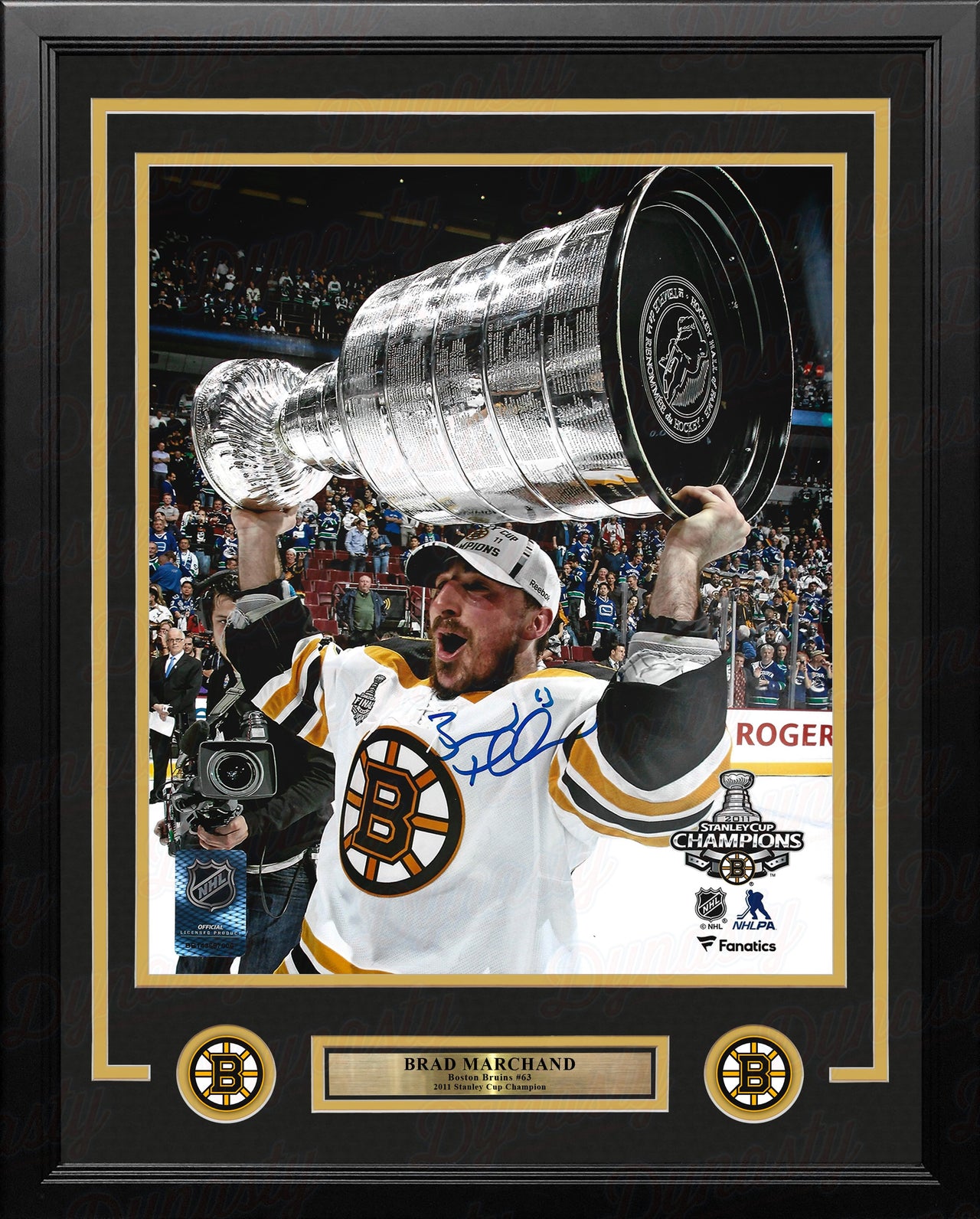 Brad Marchand 2011 Stanley Cup Boston Bruins Autographed 11" x 14" Framed Hockey Photo
