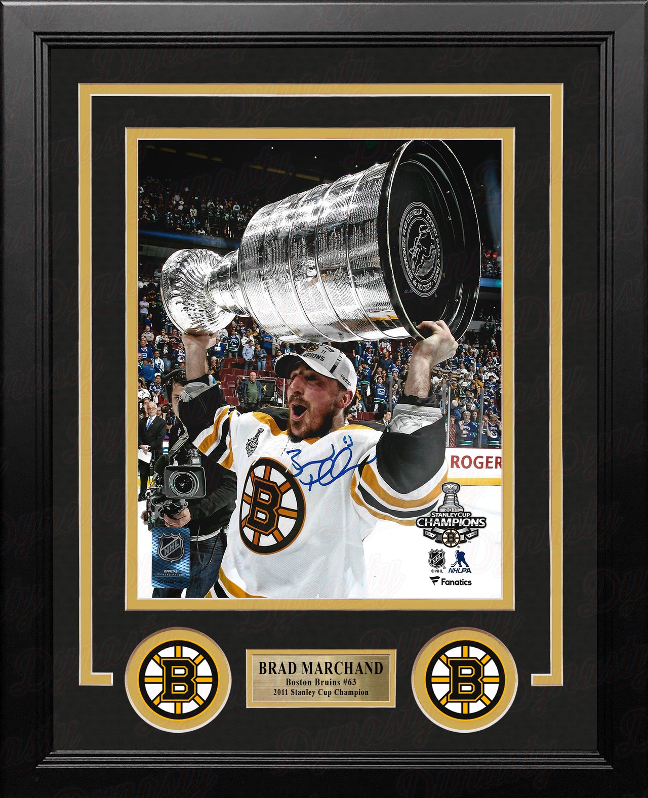 Brad Marchand 2011 Stanley Cup Boston Bruins Autographed 8" x 10" Framed Hockey Photo