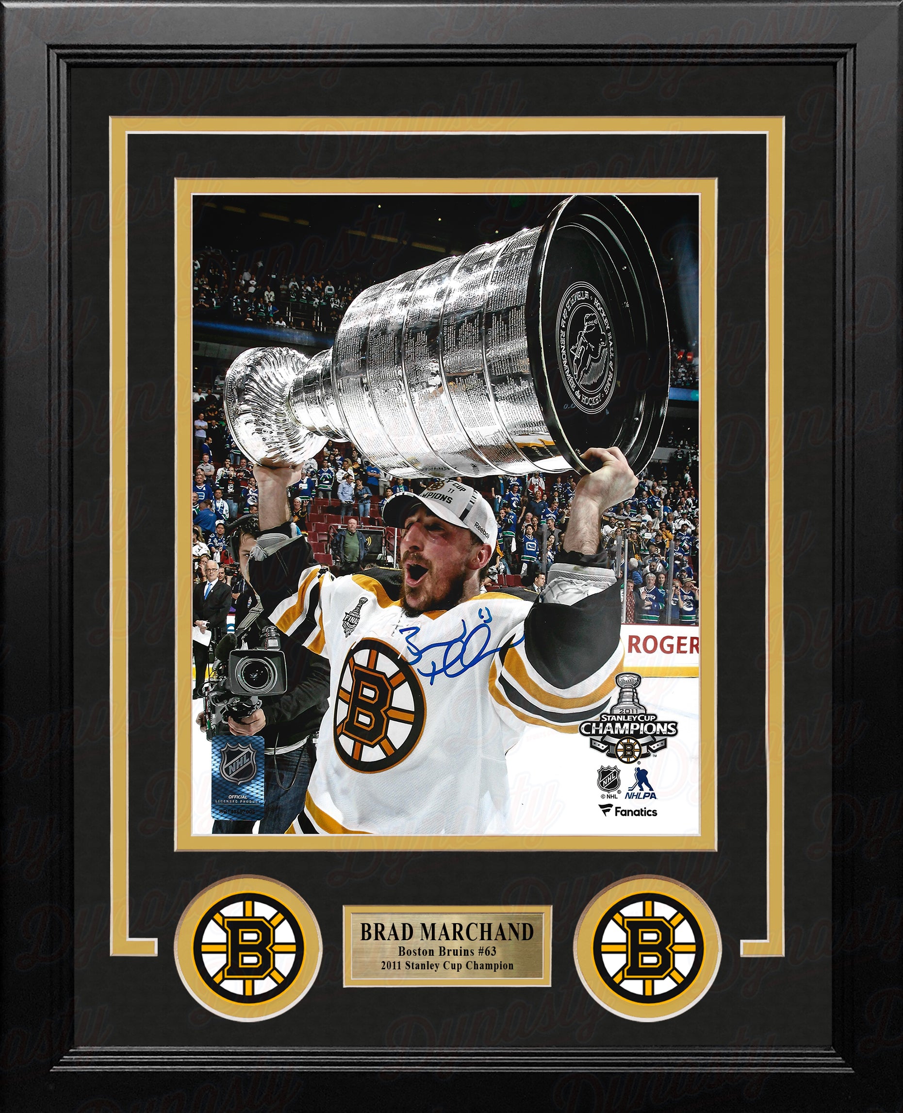 Brad Marchand 2011 Stanley Cup Boston Bruins Autographed 8" x 10" Framed Hockey Photo