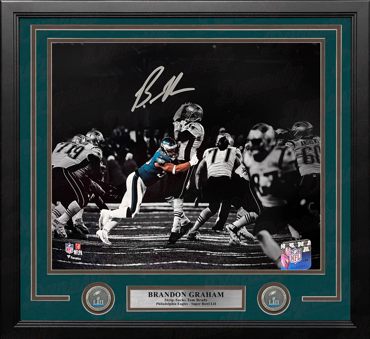 Brandon Graham Strip-Sack Philadelphia Eagles Autographed 11" x 14" Framed Blackout Football Photo