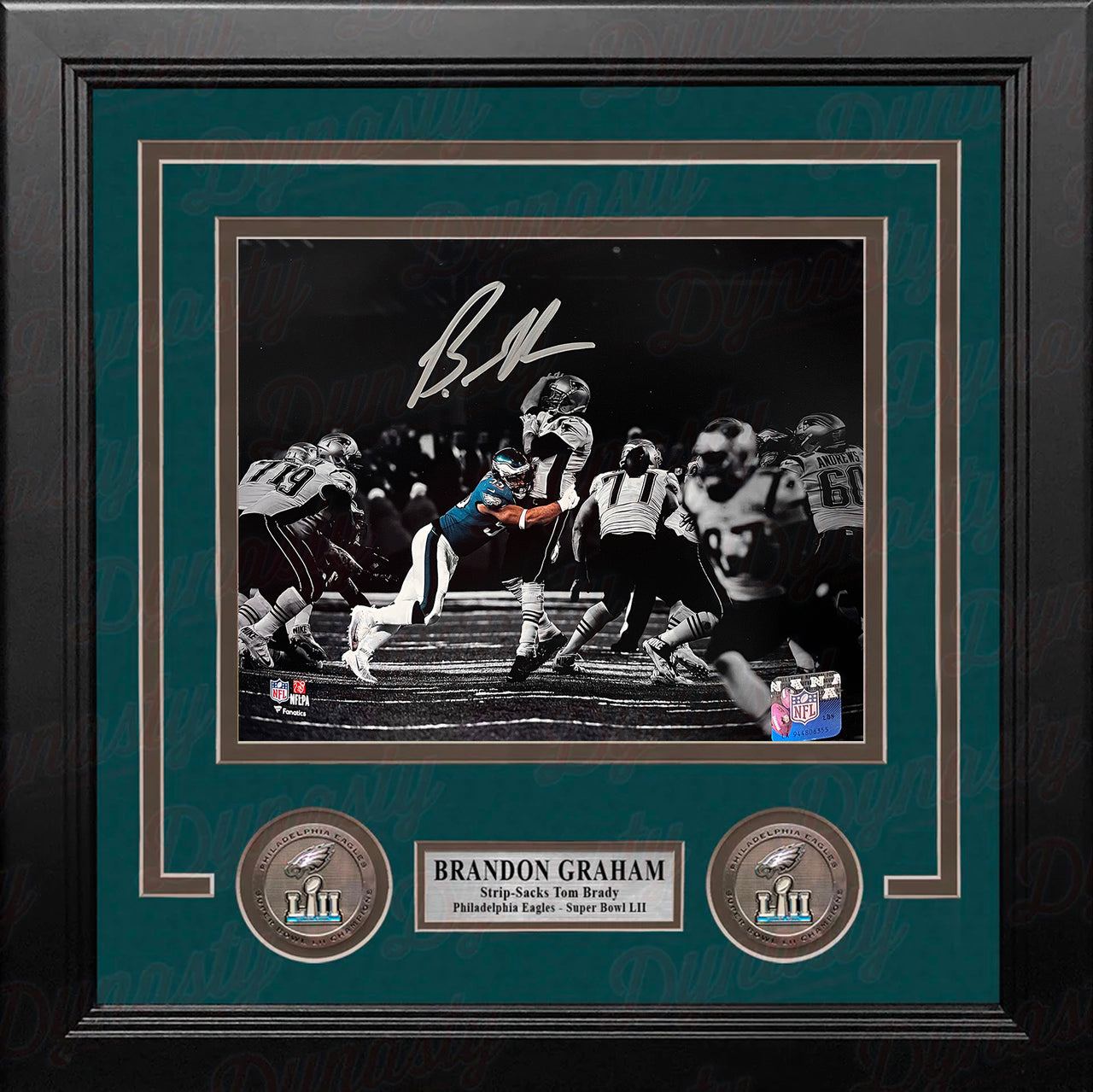 Brandon Graham Strip-Sack Philadelphia Eagles Autographed 8" x 10" Framed Blackout Football Photo