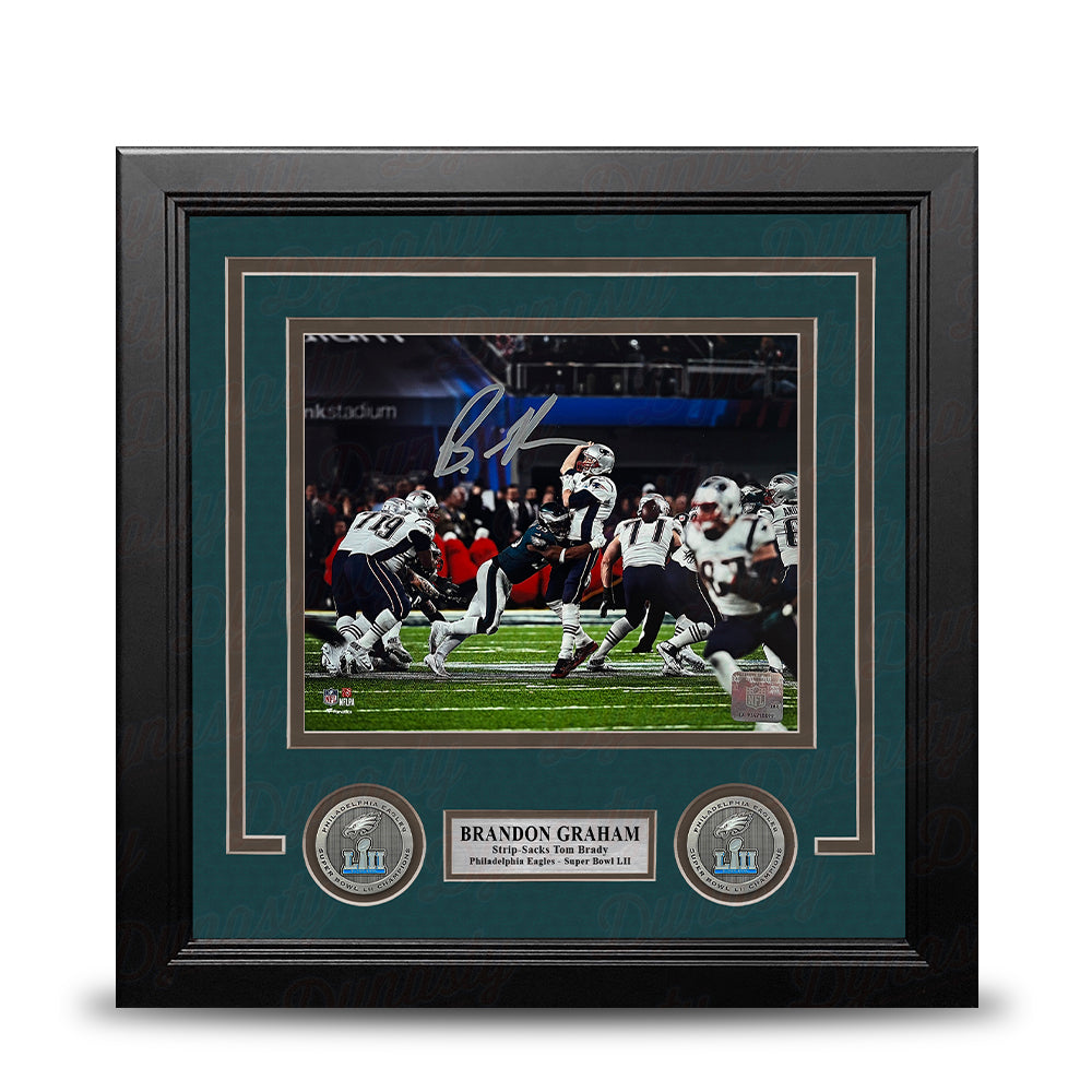 Brandon Graham Brady Sack Eagles Autographed 8x10 Framed Photo - Dynasty Sports Authenticated