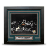 Brandon Graham Sacks Tom Brady Philadelphia Eagles 8" x 10" Super Bowl LII Blackout Framed Football Photo - Dynasty Sports & Framing 