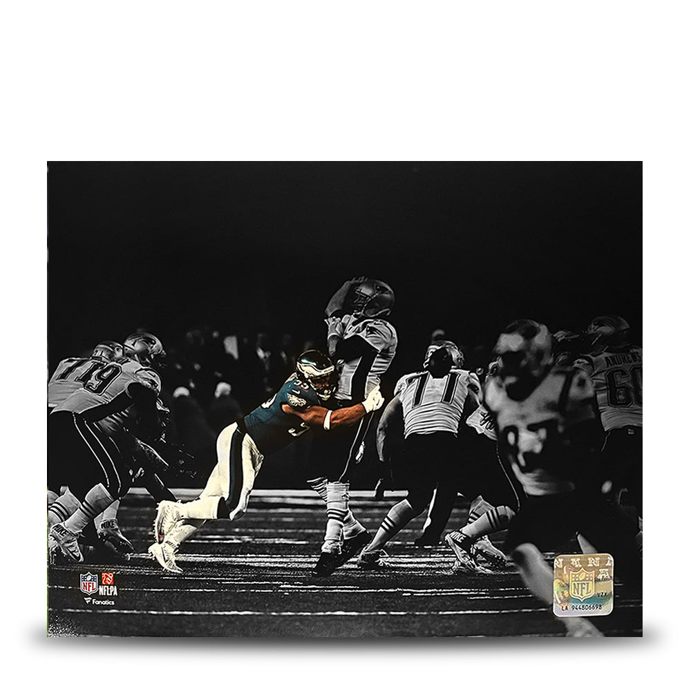 Brandon Graham Sacks Tom Brady Philadelphia Eagles 8" x 10" Super Bowl LII Blackout Football Photo