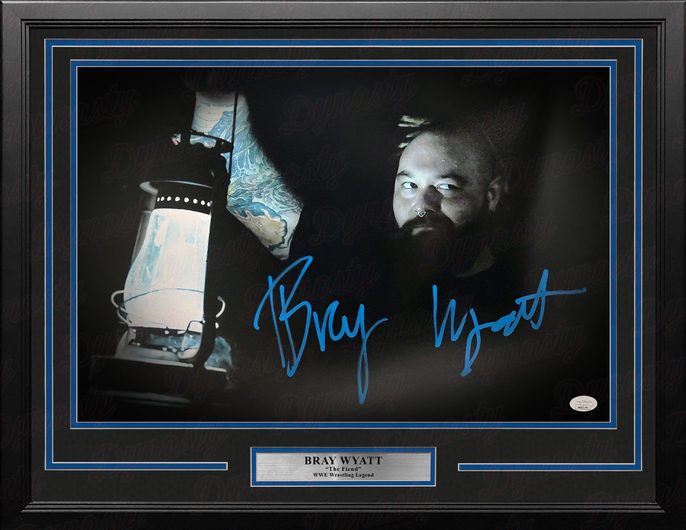 Bray Wyatt Lantern Entrance Autographed 12" x 18" Framed WWE Wrestling Photo