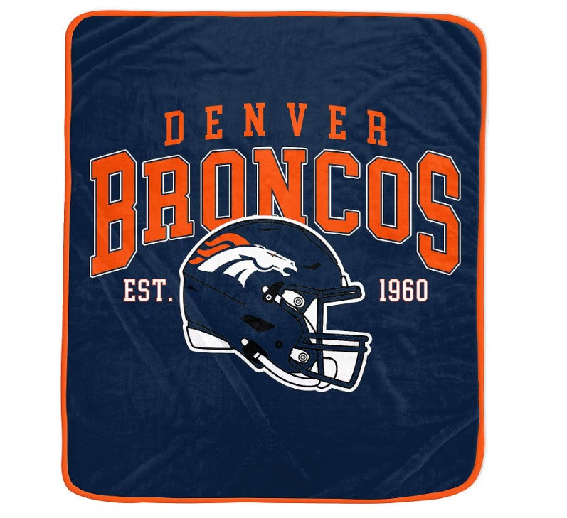 Denver Broncos 50" x 60" Vintage Arch Block Blanket