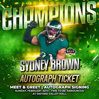 Sydney Brown World Champions Experience Tickets