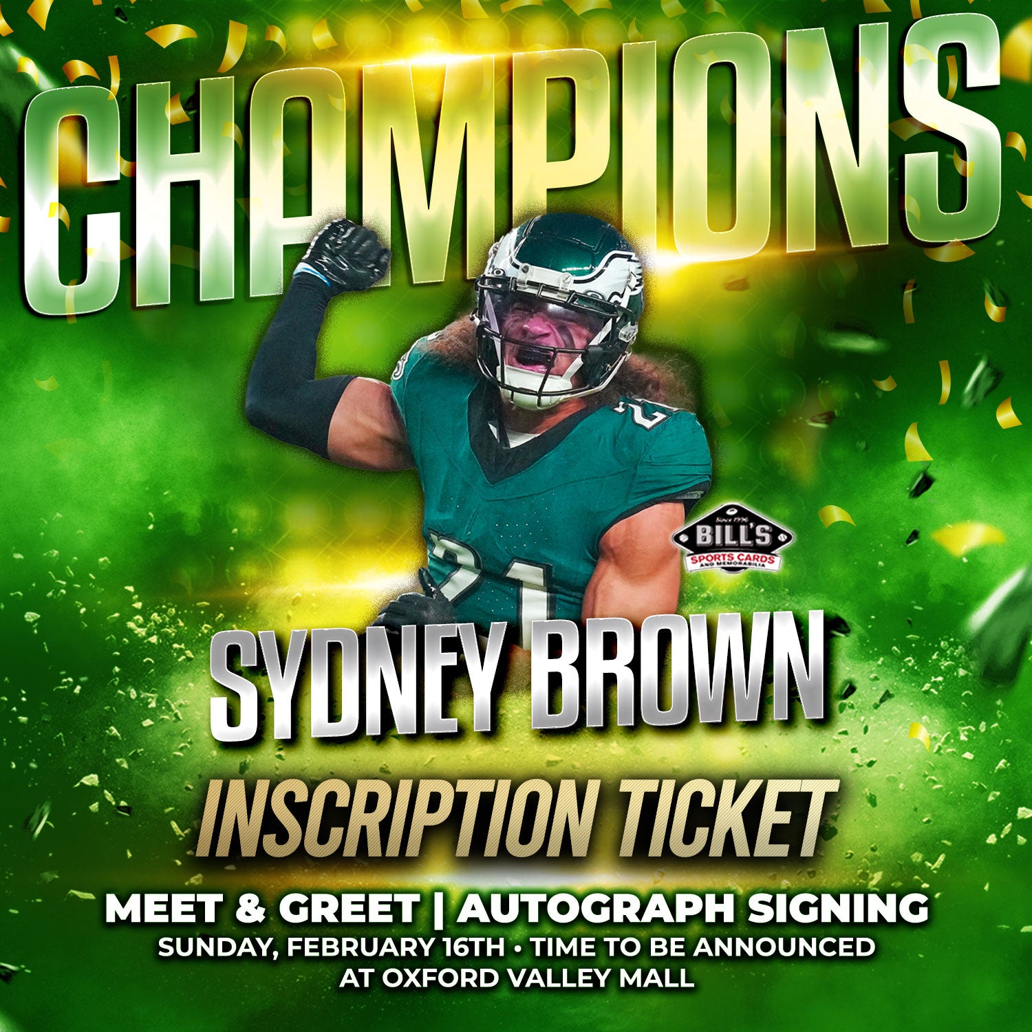 Sydney Brown World Champions Inscription Ticket