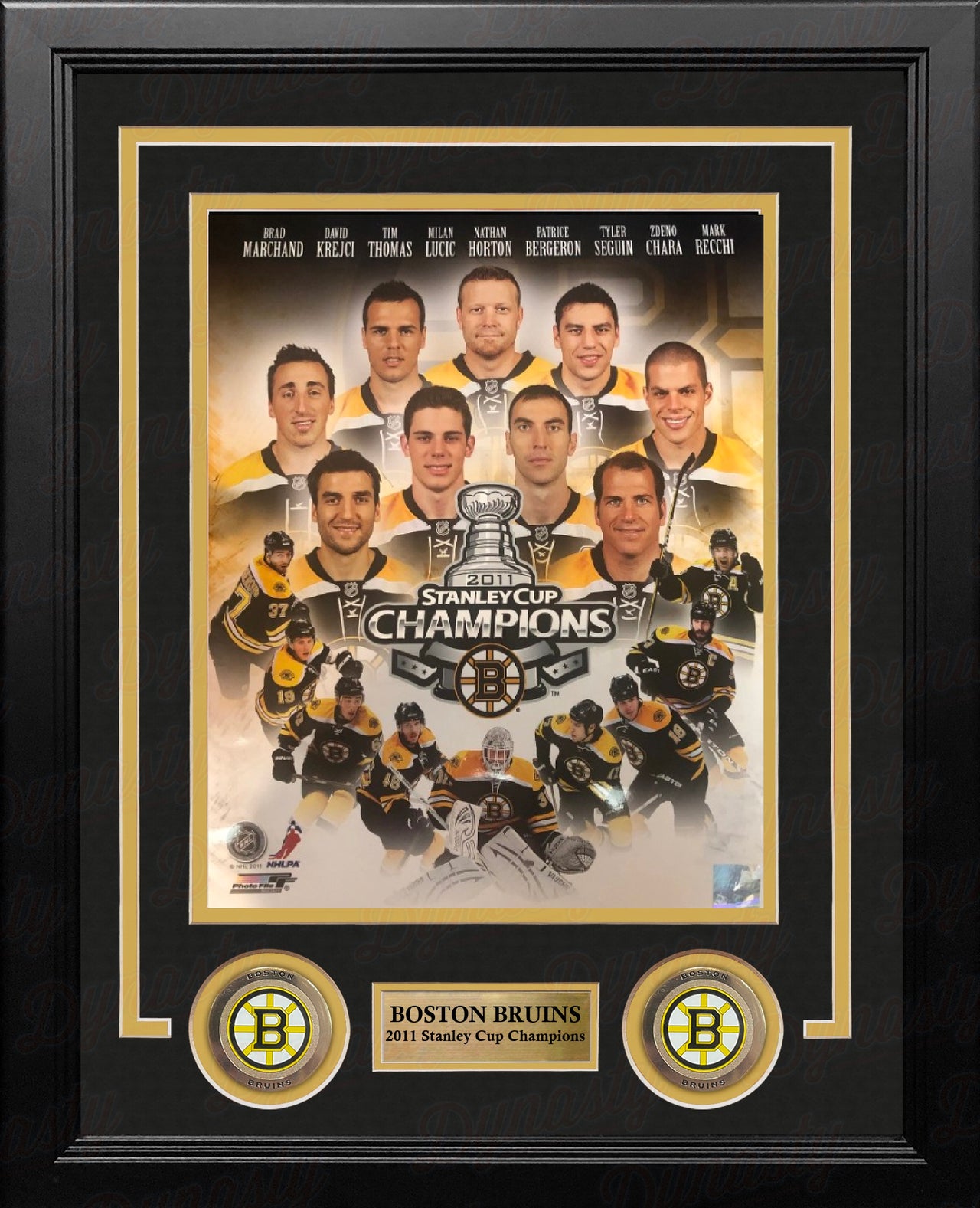 Boston Bruins 2011 Stanley Cup Champions 8" x 10" Framed Hockey Collage Photo
