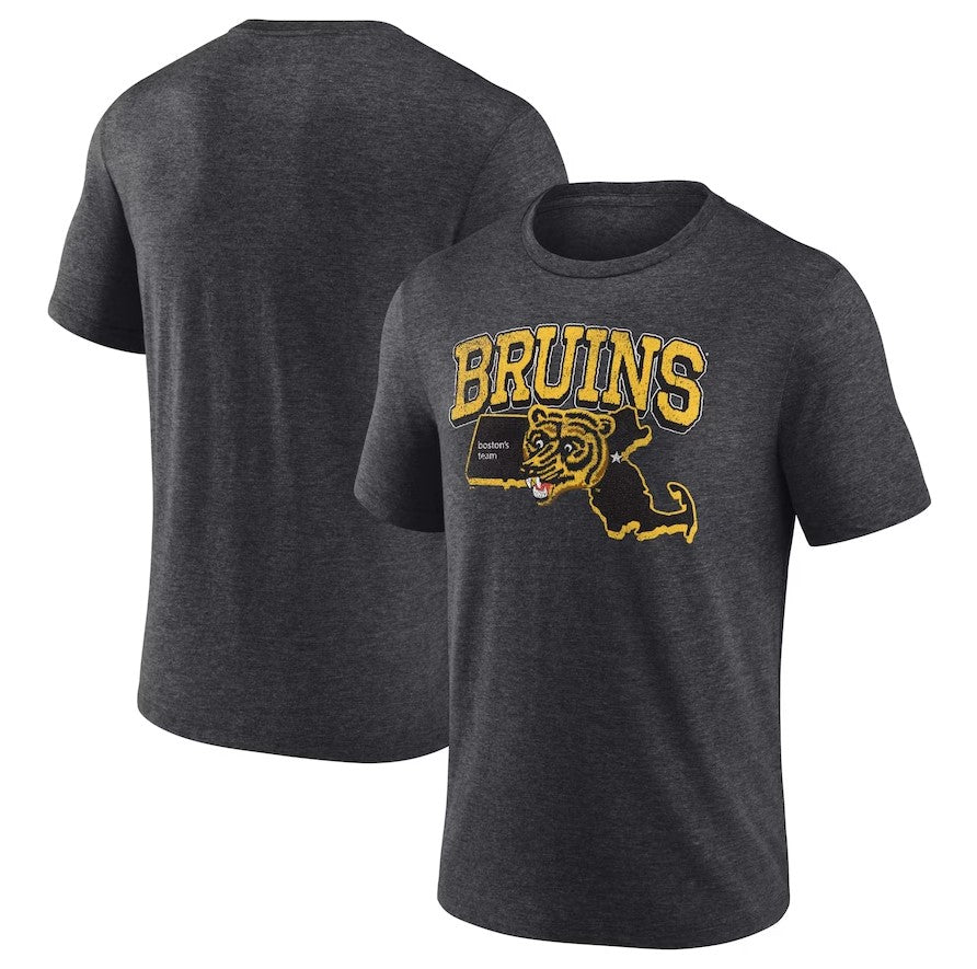 Boston Bruins Centennial Massachusetts Team Vintage Tri-Blend Shirt