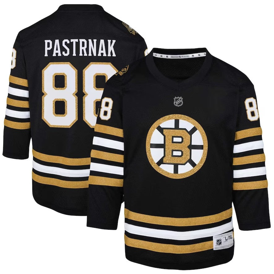 David Pastrnak Boston Bruins Youth Home Replica Player Jersey - Black
