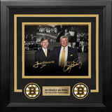 Jack Edwards & Andy Brickley Boston Bruins Autographed 8" x 10" Framed Collage Hockey Photo - Dynasty Sports & Framing 
