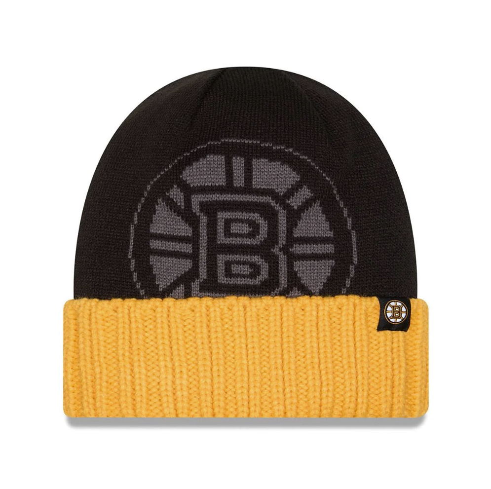 Boston Bruins New Era Oversize Logo Cuff Winter Knit Hat