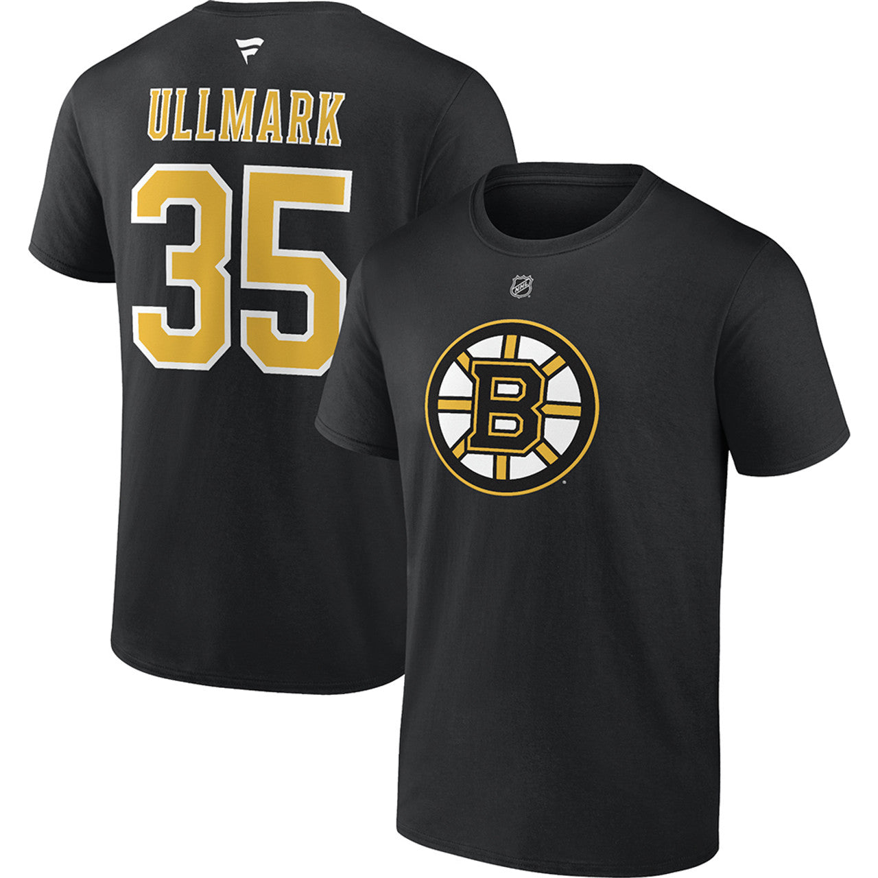 Linus Ullmark Boston Bruins Authentic Player Name & Number T-Shirt - Black