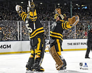 Linus Ullmark & Jeremy Swayman 2023 Winter Classic Boston Bruins Hockey Photo - Dynasty Sports & Framing 