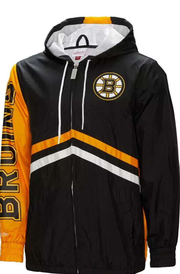 Boston Bruins Mitchell & Ness NHL Undeniable Full-Zip Windbreaker Jacket