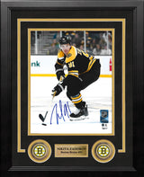 Nikita Zadorov in Action Boston Bruins Autographed 8" x 10" Framed Hockey Photo - Dynasty Sports & Framing 