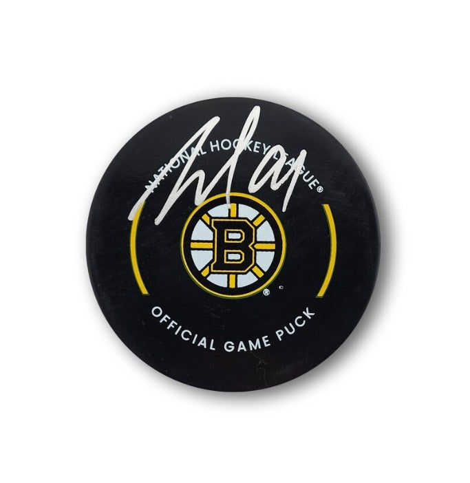 Nikita Zadorov Boston Bruins Autographed Hockey Game Model Puck