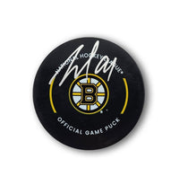 Nikita Zadorov Boston Bruins Autographed Hockey Game Model Puck - Dynasty Sports & Framing 
