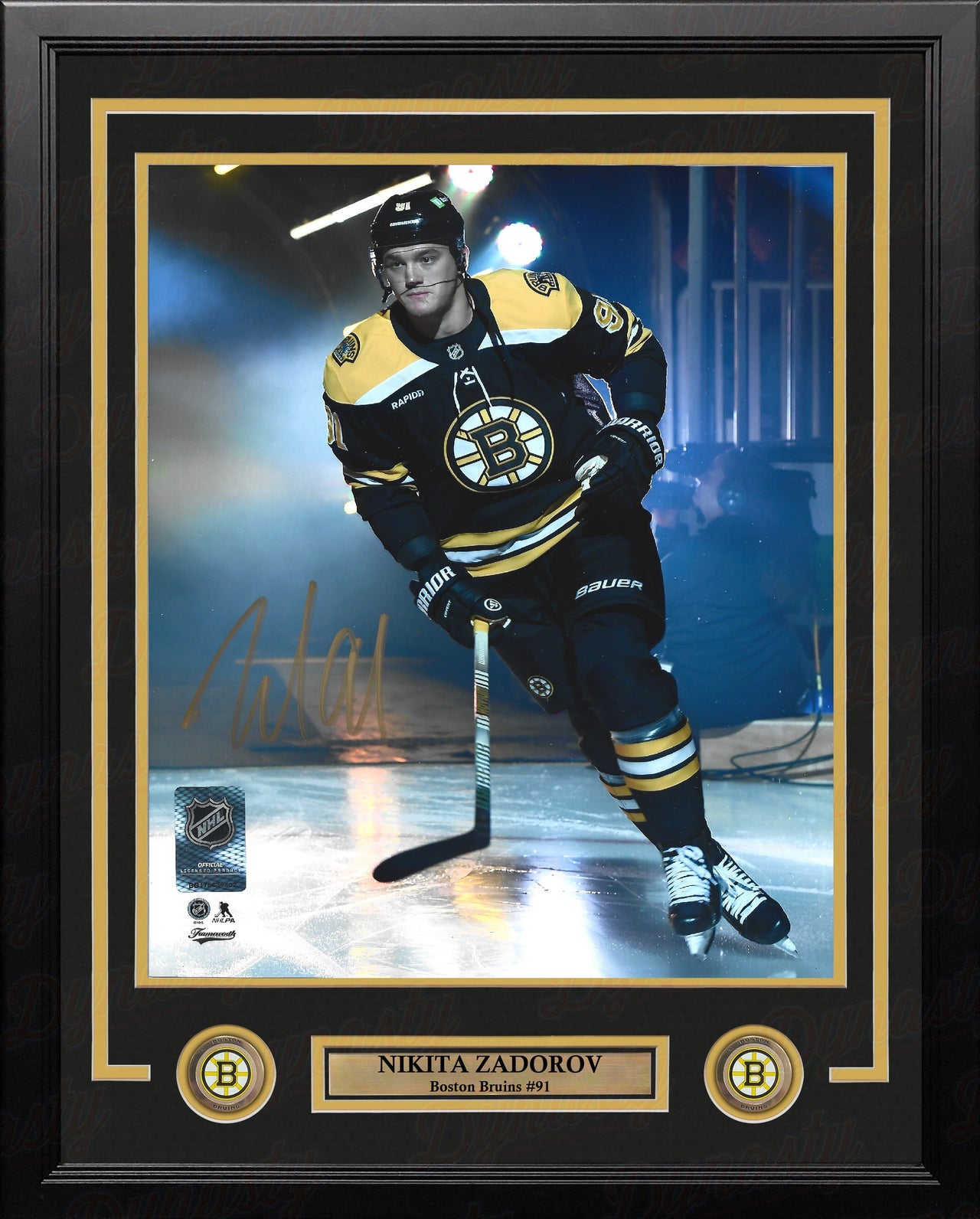 Nikita Zadorov Entrance Boston Bruins Autographed 11" x 14" Framed Hockey Photo