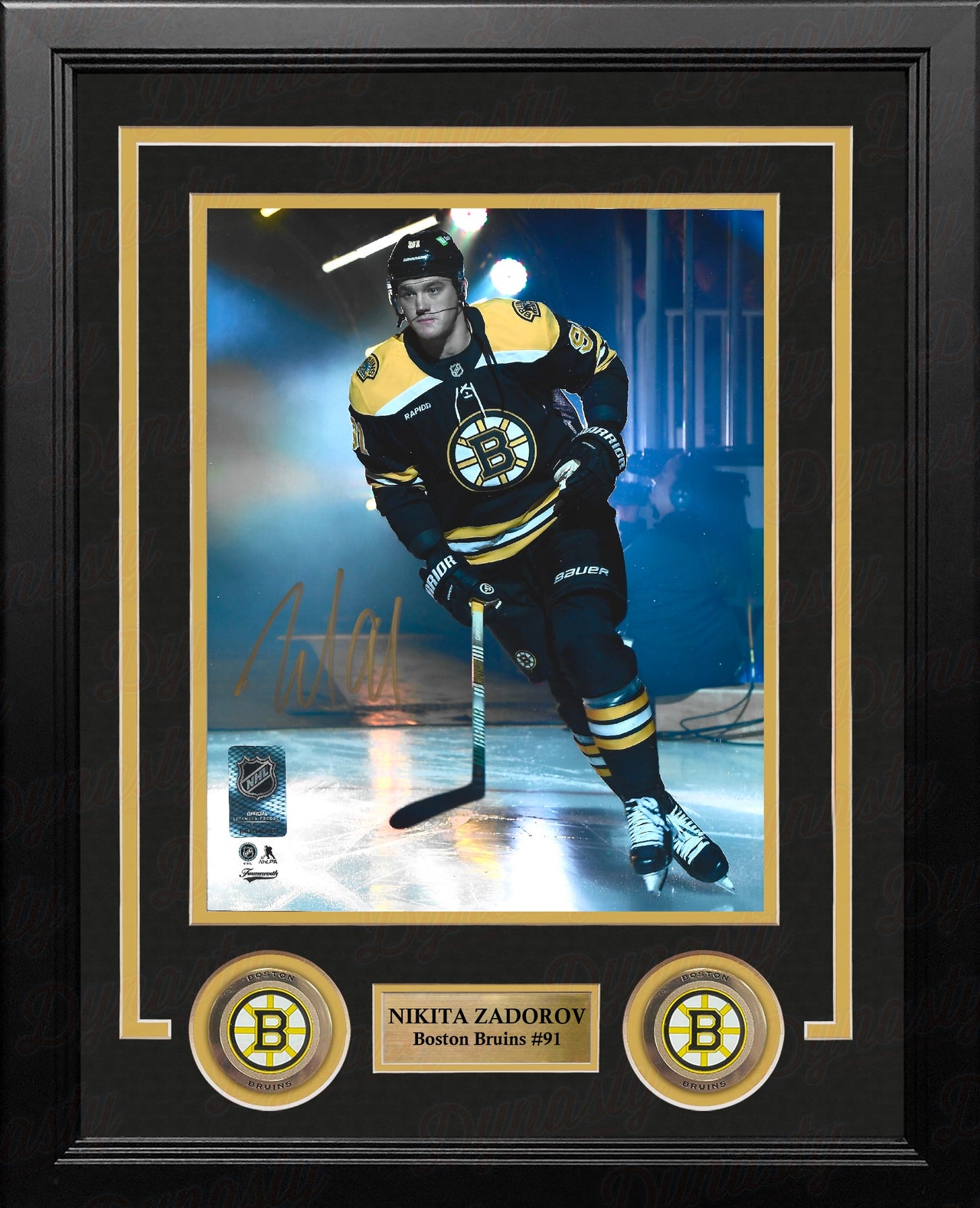 Nikita Zadorov Entrance Boston Bruins Autographed 8" x 10" Framed Hockey Photo