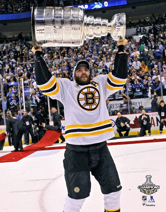 Patrice Bergeron Stanley Cup Trophy Boston Bruins Hockey Photo