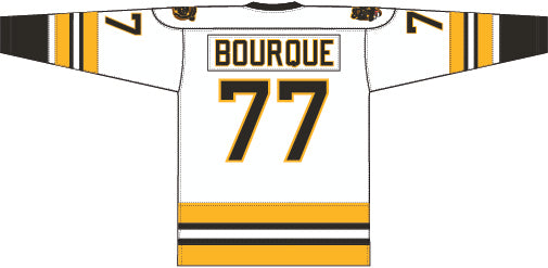 Ray Bourque Boston Bruins Mitchell & Ness White 1989/90 Captain Patch Blue Line Jersey