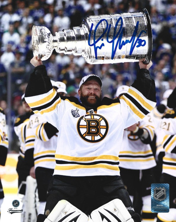 Tim Thomas 2011 Stanley Cup Champions Boston Bruins Autographed 11" x 14" Hockey Photo